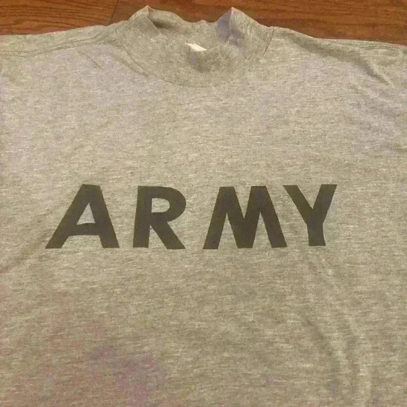 ARMY Armed Forces long sleeve T-shirt mock turtleneck - Picture 2 of 6